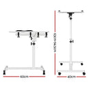 Artiss Laptop Table Desk Adjustable Stand With Fan - White