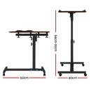 Artiss Laptop Table Desk Adjustable Stand - Walnut