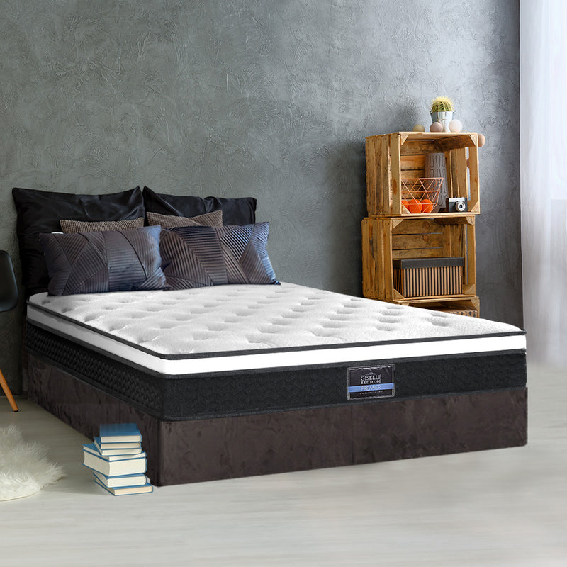 Giselle Bedding Bonita Euro Top Bonnell Spring Mattress 21cm Thick Single