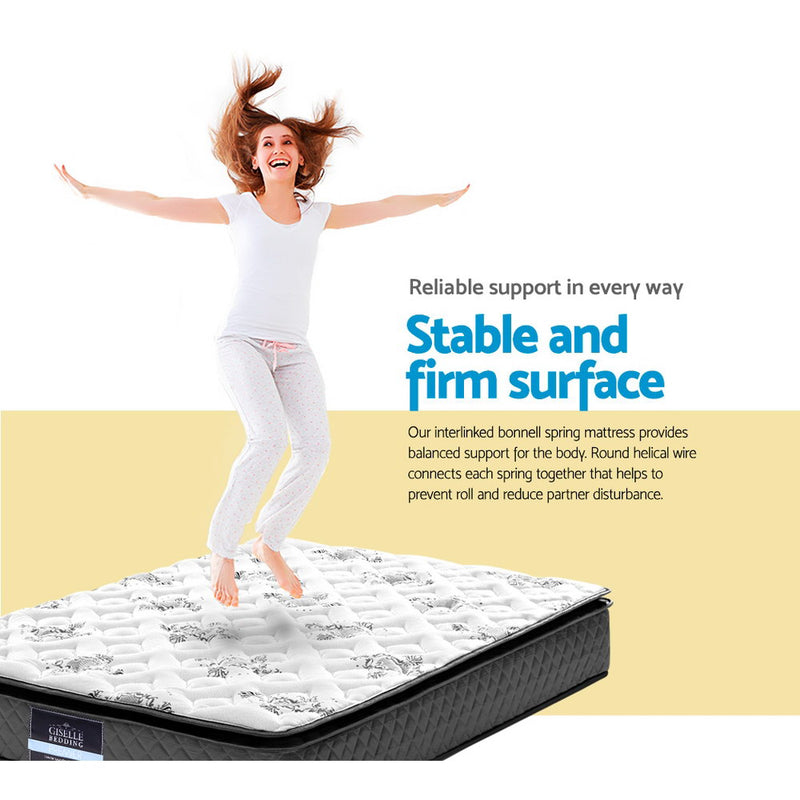 Giselle Bedding Rocco Bonnell Spring Mattress 24cm Thick Double