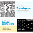 Giselle Bedding Rocco Bonnell Spring Mattress 24cm Thick King Single