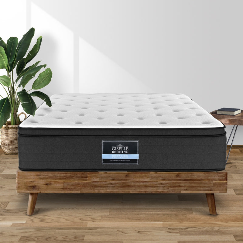 Giselle Bedding Eve Euro Top Pocket Spring Mattress 34cm Thick Double