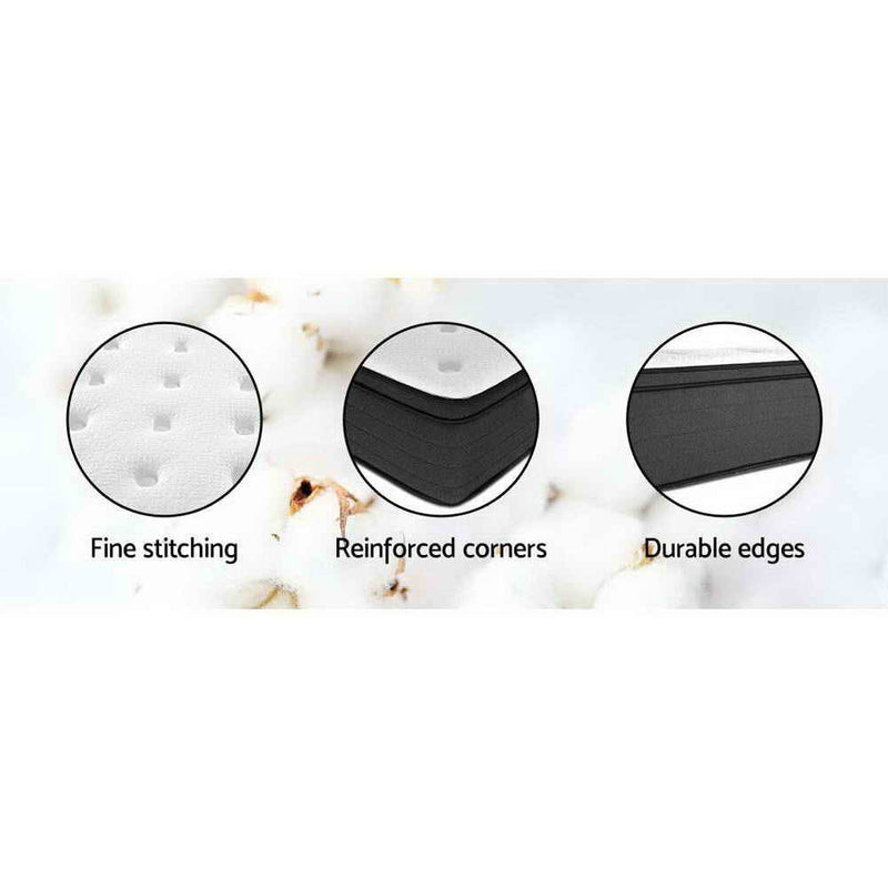 Giselle Bedding Eve Euro Top Pocket Spring Mattress 34cm Thick Double