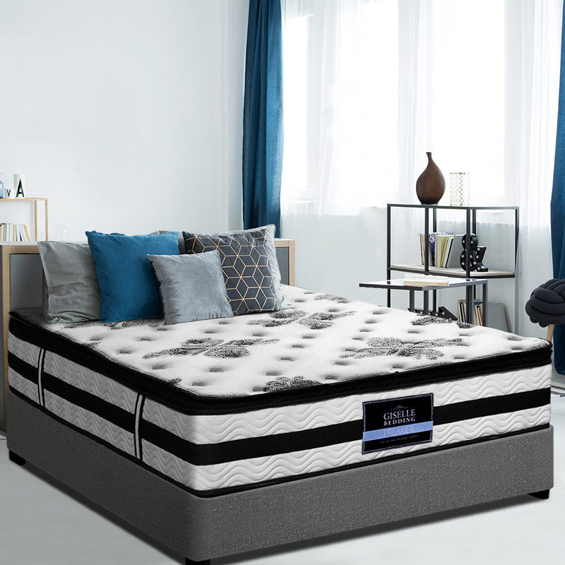 Giselle Bedding Algarve Euro Top Pocket Spring Mattress 34cm Thick Queen