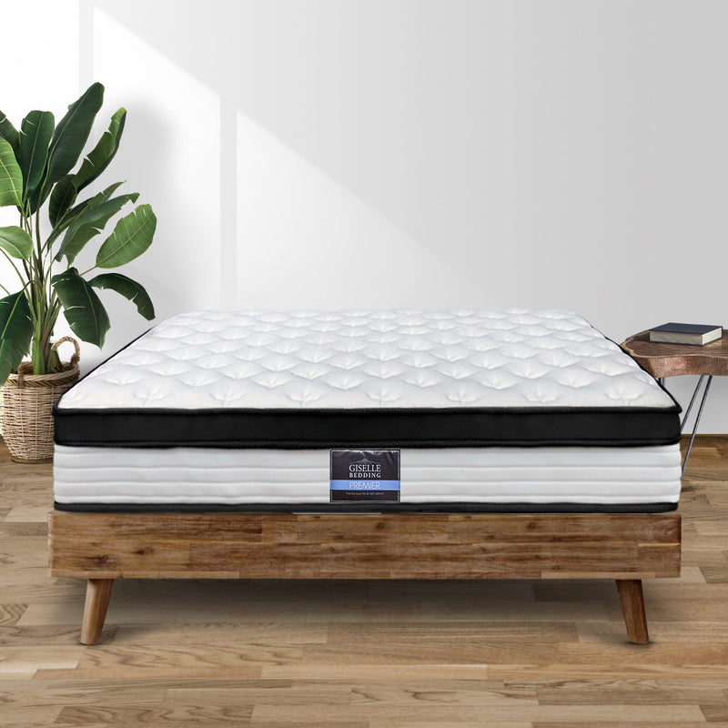 Giselle Bedding Devon Euro Top Pocket Spring Mattress 31cm Thick Queen