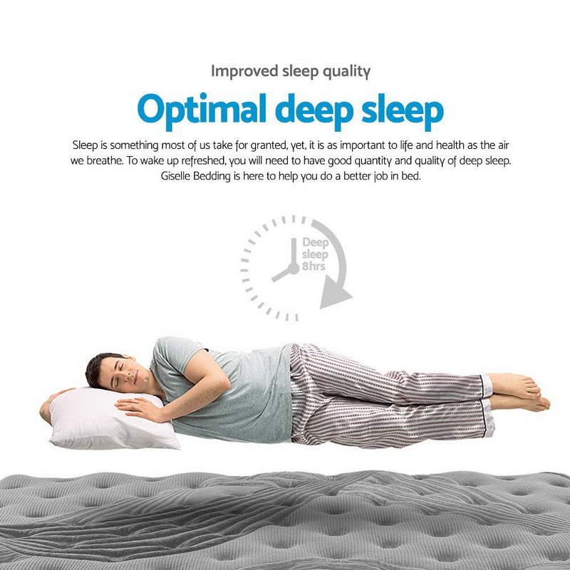 Giselle Bedding Alanya Euro Top Pocket Spring Mattress 34cm Thick Double