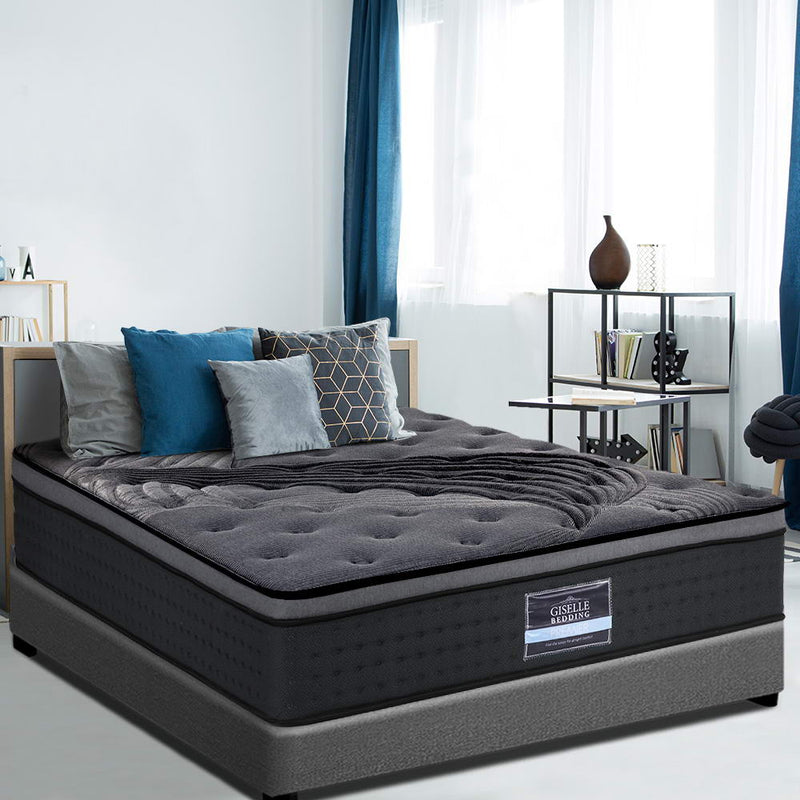 Giselle Bedding Alanya Euro Top Pocket Spring Mattress 34cm Thick Double