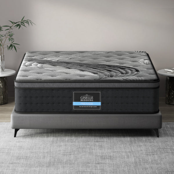 Giselle Bedding Alanya Euro Top Pocket Spring Mattress 34cm Thick Double