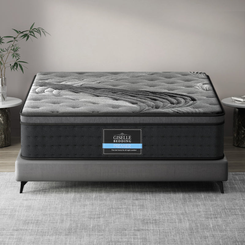 Giselle Bedding Alanya Euro Top Pocket Spring Mattress 34cm Thick Double