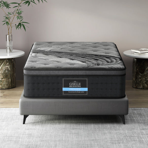 Giselle Bedding Alanya Euro Top Pocket Spring Mattress 34cm Thick King Single