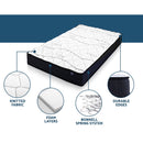 Giselle Bedding Glay Bonnell Spring Mattress 16cm Thick King Single