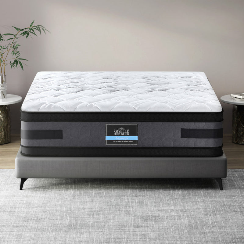 Giselle Bedding Luna Euro Top Cool Gel Pocket Spring Mattress 36cm Thick Double