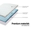 Giselle Bedding Cool Gel 7-zone Memory Foam Mattress Topper w/Bamboo Cover 5cm - Queen