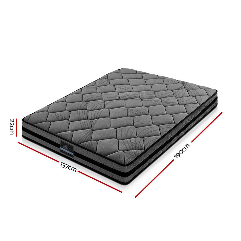 Giselle Bedding Wendell Pocket Spring Mattress 22cm Thick Double