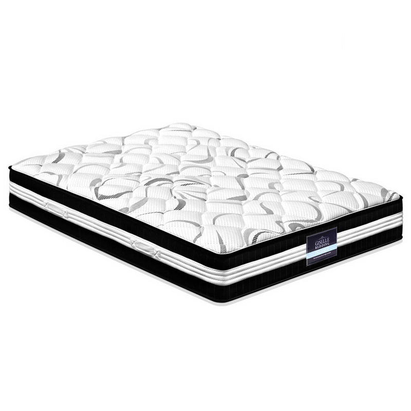 Giselle Bedding Mykonos Euro Top Pocket Spring Mattress 30cm Thick Double
