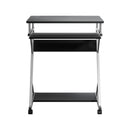 Artiss Metal Pull Out Table Desk - Black