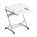 Artiss Metal Pull Out Table Desk - White