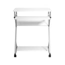 Artiss Metal Pull Out Table Desk - White