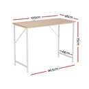 Artiss Minimalist Metal Desk - White