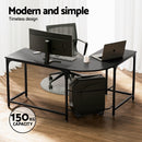 Artiss Corner Computer Desk L-Shaped Student Home Office Study Table Workstation