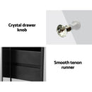 Artiss Mirrored Bedside table Drawers Furniture Mirror Glass Quenn Silver