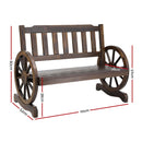 Gardeon Wooden Wagon Wheel Chair