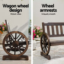 Gardeon Wooden Wagon Wheel Chair