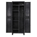 Gardeon Outdoor Storage Cabinet Lockable Tall Garden Sheds Garage Adjustable Black 173CM