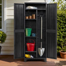 Gardeon Outdoor Storage Cabinet Lockable Tall Garden Sheds Garage Adjustable Black 173CM