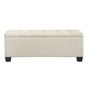 Artiss Large Fabric Storage Ottoman - Beige