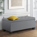 Artiss Large Fabric Storage Ottoman - Grey