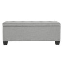 Artiss Large Fabric Storage Ottoman - Light Grey