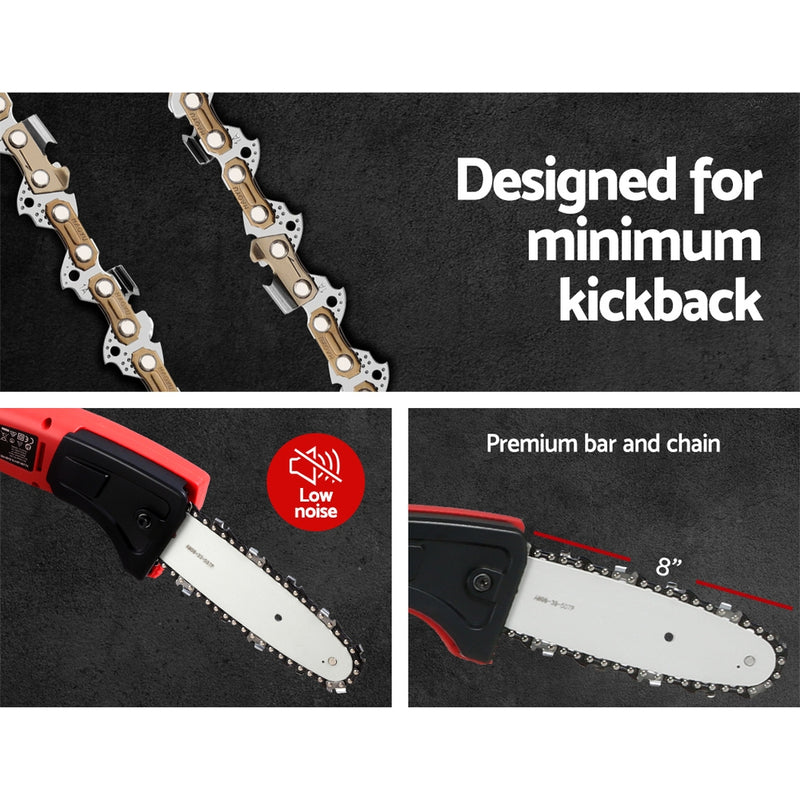 Giantz Chainsaw Cordless Pole Chain Saw 20V 8inch Pruner Battery 2.7m Long Reach