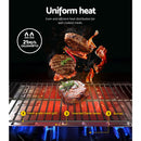 Grillz Portable Gas BBQ Grill 2 Burners with Double Sided Plate