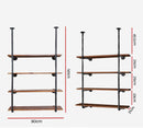 Artiss Wall Display Shelves Industrial Bookshelf DIY Pipe Shelf Rustic Brackets