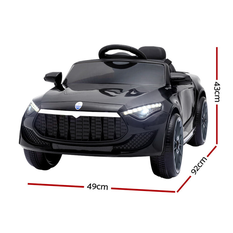 Rigo Kids Ride On Car Electric Toys 12V Battery Remote Control Black MP3 LED