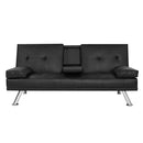 Artiss Sofa Bed Lounge Futon Couch 3 Seater Leather Cup Holder Recliner