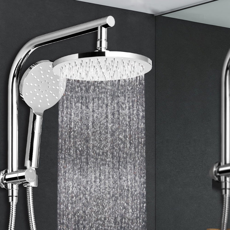 Cefito WELS 9'' Rain Shower Head Set Round Handheld High Pressure Wall Chrome