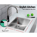 Cefito 44cm x 44cm Stainless Steel Kitchen Sink Under/Top/Flush Mount Silver