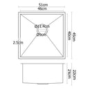 Cefito 51cm x 45cm Stainless Steel Kitchen Sink Under/Top/Flush Mount Silver