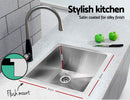 Cefito 51cm x 45cm Stainless Steel Kitchen Sink Under/Top/Flush Mount Silver