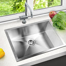 Cefito 60cm x 45cm Stainless Steel Kitchen Sink Under/Top/Flush Mount Silver
