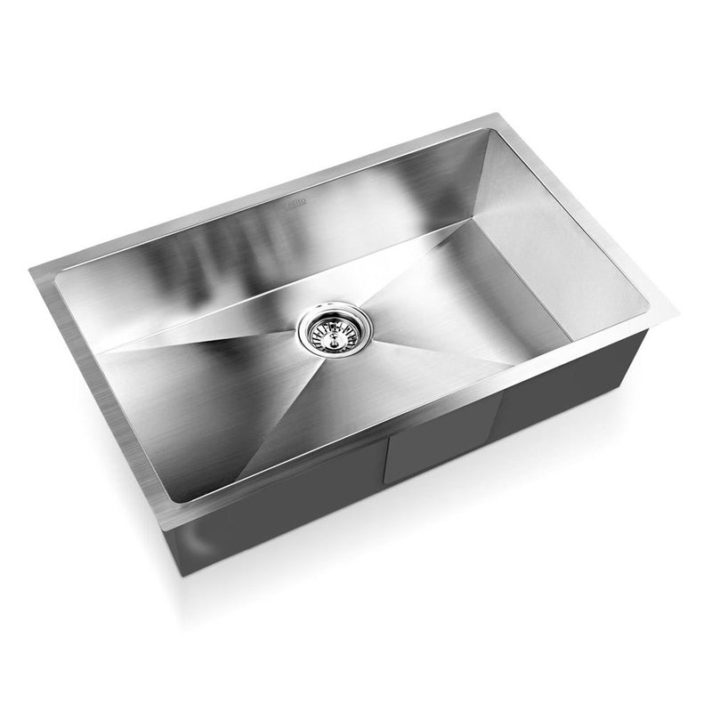 Cefito 70cm x 45cm Stainless Steel Kitchen Sink Under/Top/Flush Mount Silver