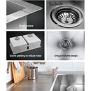 Cefito 86.5cm x 44cm Stainless Steel Kitchen Sink Under/Top/Flush Mount Silver