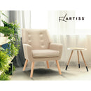 Artiss Armchair Linen Fabric Anne Beige
