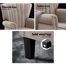 Artiss Armchair Lounge Chair Accent Chairs Armchairs Fabric Single Sofa Beige