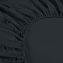 Ramesses 1000TC Linen Bamboo Fitted Sheet Combo Set Charcoal King Single