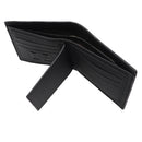 Mens Wallet Australian Kangaroo Leather Bifold Souvenir Gift Coin Card Holder, Midnight Black Textured