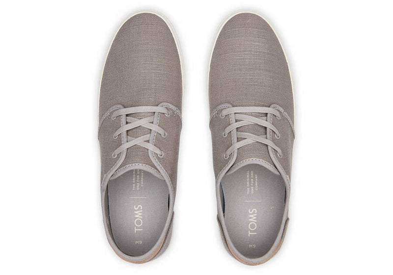 TOMS Mens Canvas Casual Sneakers Low Summer Shoes - Grey - US 11