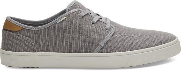 TOMS Mens Canvas Casual Sneakers Low Summer Shoes - Grey - US 9